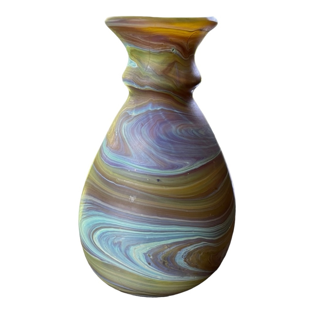 Hand Blown Phoenician Ancient Beauty Glass Bud Vase by Ten Thousand Villages - Picture 5 of 9